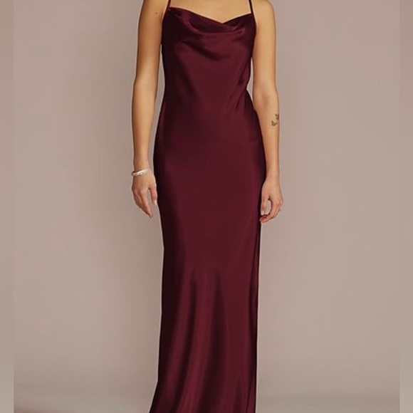 DB Studio Wine Size 20 Cowl Neck dress - Picture 2 of 5